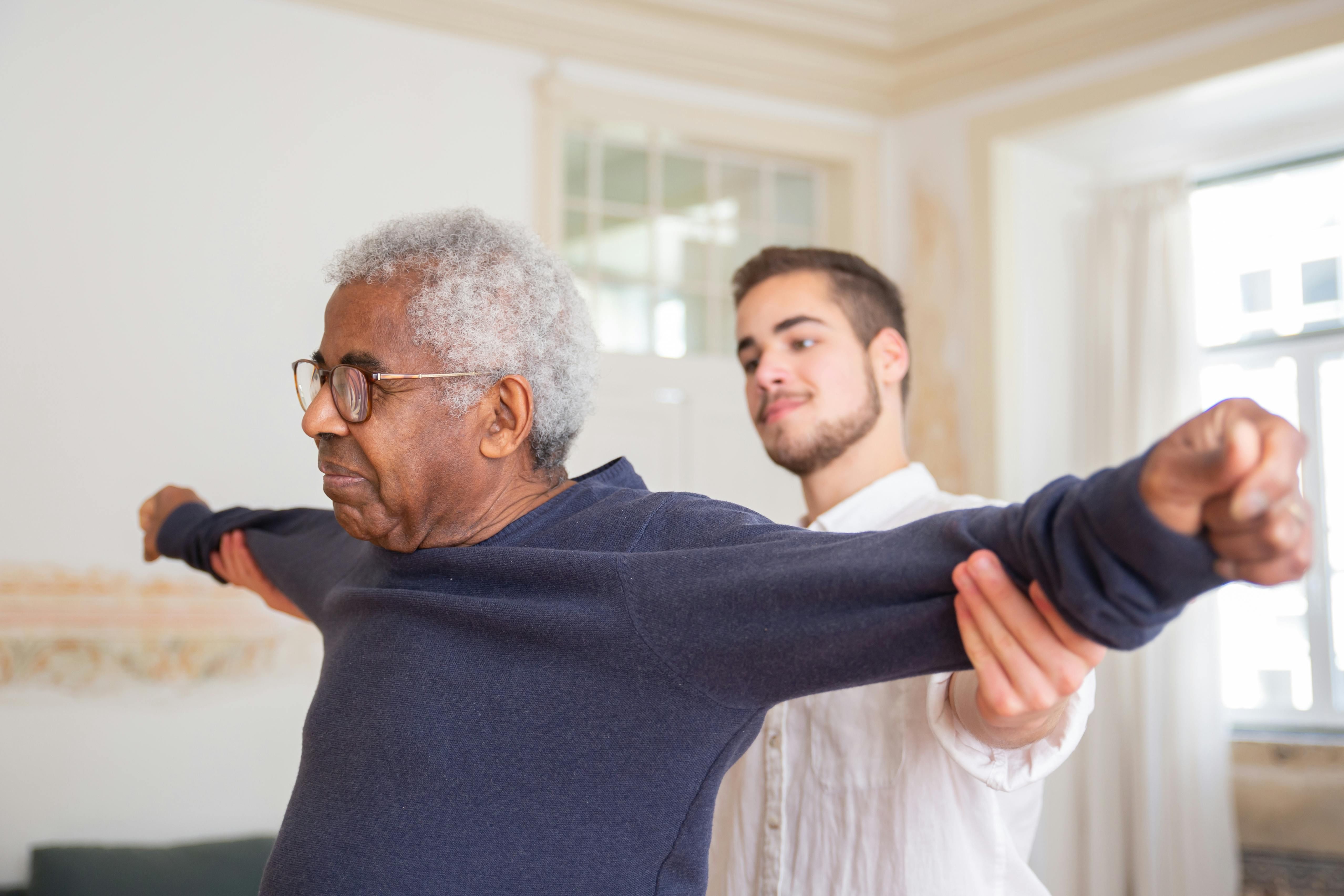 Resident in physical therapy session at Parker Nursing and Rehabilitation